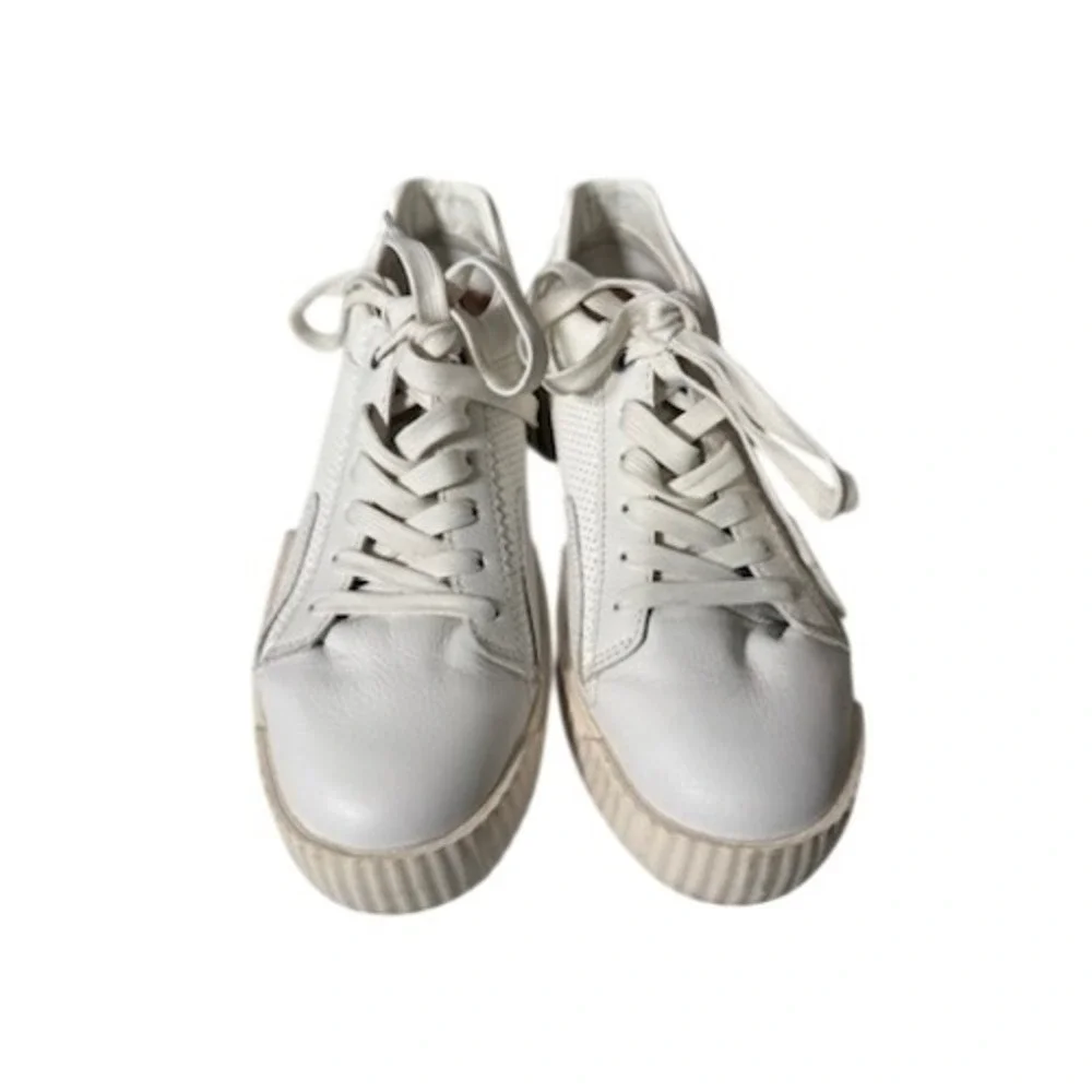 G-Star RAW Womens White Leather‎ Perforated Platform Sneakers Low Top Size 8 US